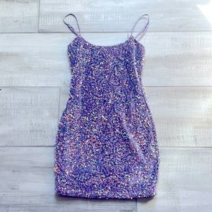 Purple sequin homecoming/party dress